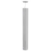 Barrier bollard | Steel tube  323 x 5 mm | stationary | for setting in concrete | hot-dip galvanized | total length: 2400 mm | steel cap with concrete anchor